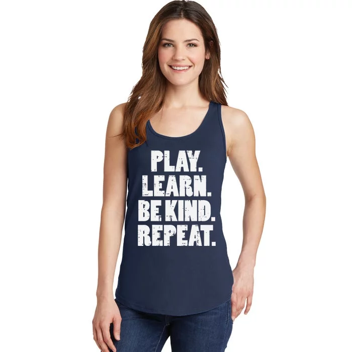 Play Learn Be Kind Repeat Unity Day Orange Anti Bullying Ladies Essential Tank