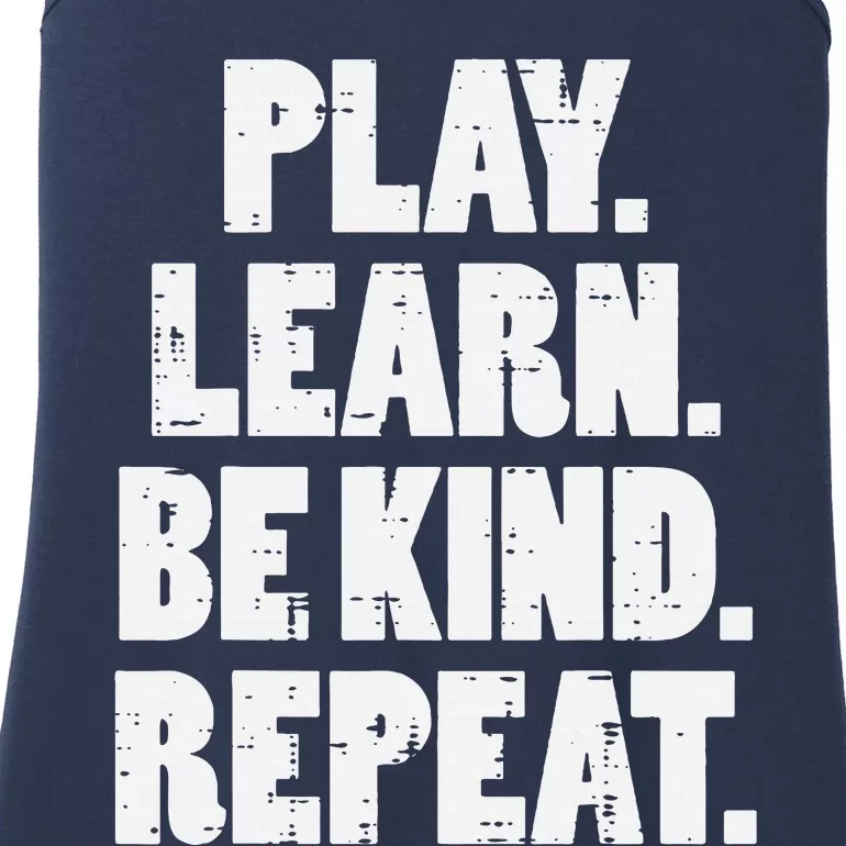 Play Learn Be Kind Repeat Unity Day Orange Anti Bullying Ladies Essential Tank