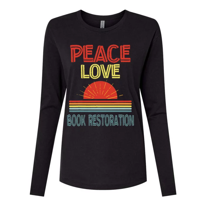 Piece Love Book Restoration Funny Womens Cotton Relaxed Long Sleeve T-Shirt