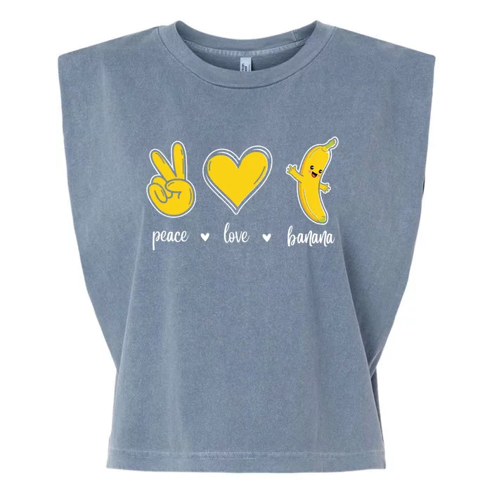 Peace Love Bananas Garment-Dyed Women's Muscle Tee