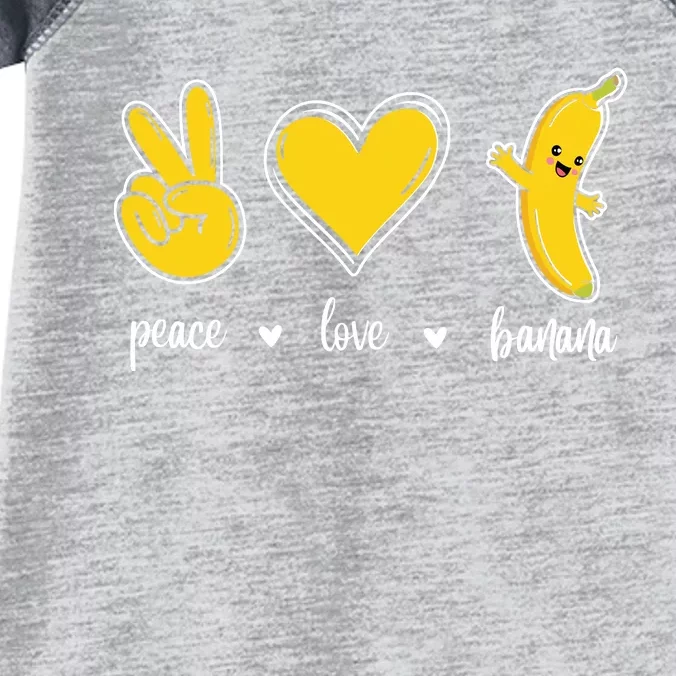 Peace Love Bananas Infant Baby Jersey Bodysuit