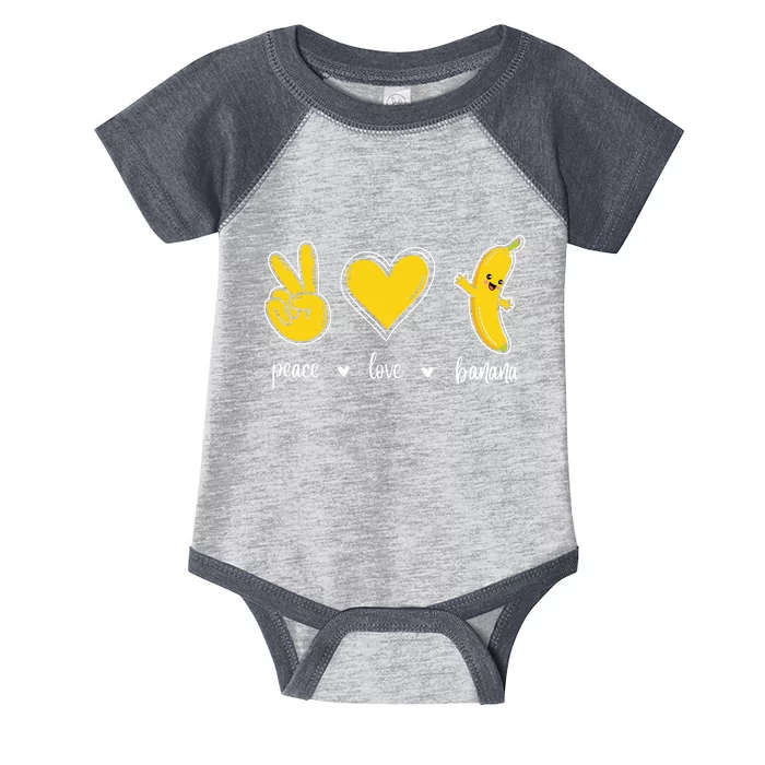 Peace Love Bananas Infant Baby Jersey Bodysuit