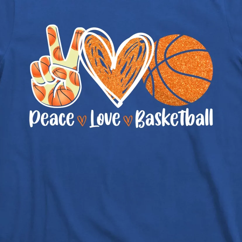 Peace Love Basketball Player Funny For Dad Mom Gift T-Shirt