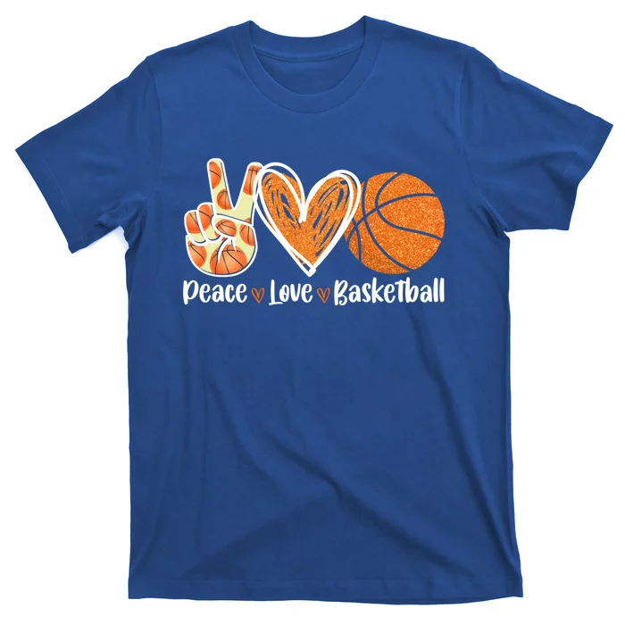 Peace Love Basketball Player Funny For Dad Mom Gift T-Shirt