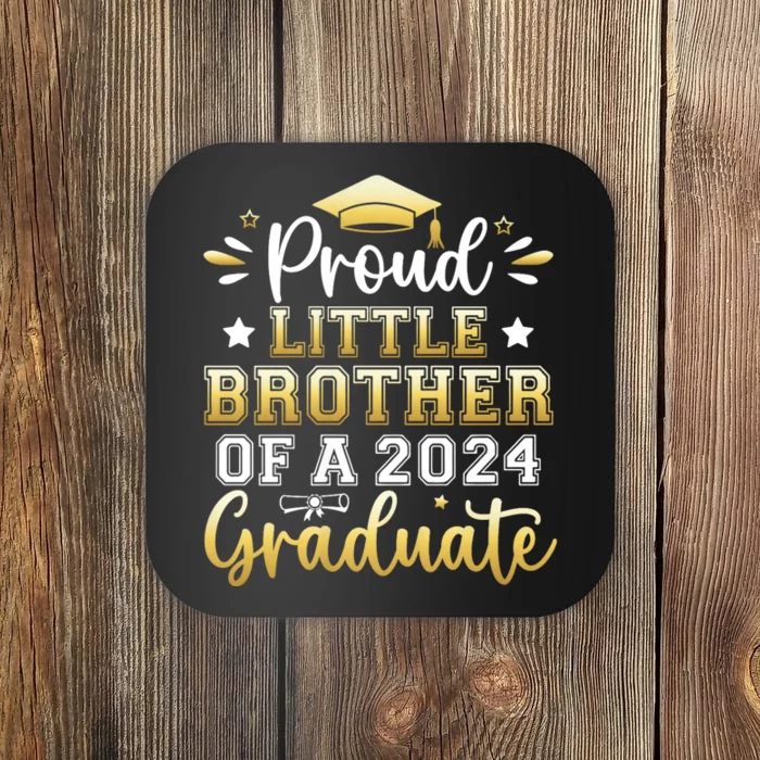 Proud Little Brother Of A 2024 Graduate Senior Graduation Coaster