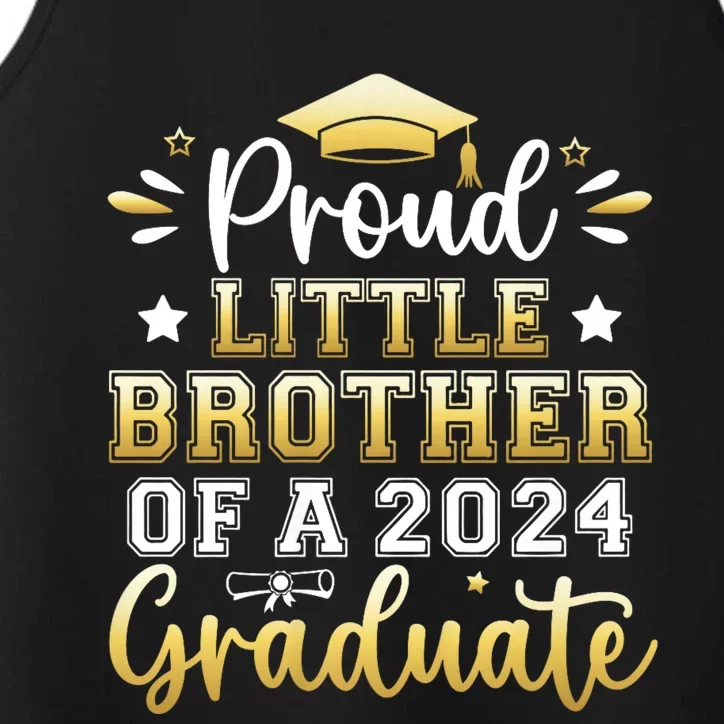 Proud Little Brother Of A 2024 Graduate Senior Graduation Performance Tank