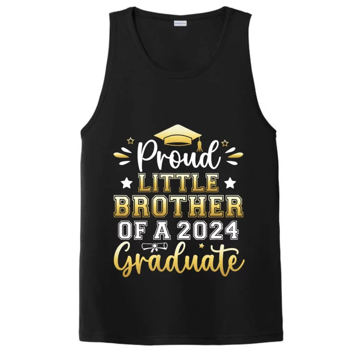 Proud Little Brother Of A 2024 Graduate Senior Graduation Performance Tank