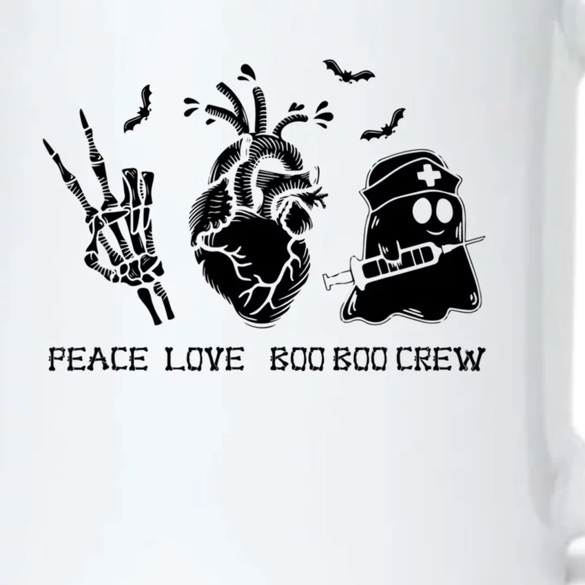 Peace Love Boo Boo Crew Lazy Halloween Skeleton Nurse Ghost Great Gift Black Color Changing Mug