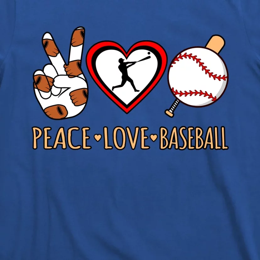 Peace Love Baseball Sports Player Lover Coach Graphic Gift T-Shirt