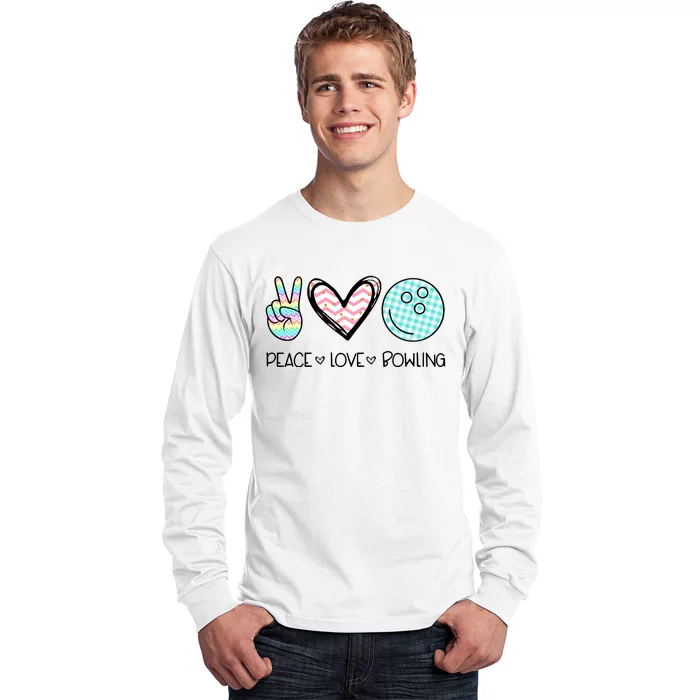 Peace Love Bowling Long Sleeve Shirt