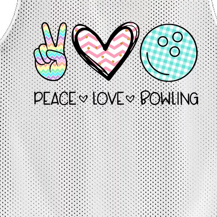 Peace Love Bowling Mesh Reversible Basketball Jersey Tank