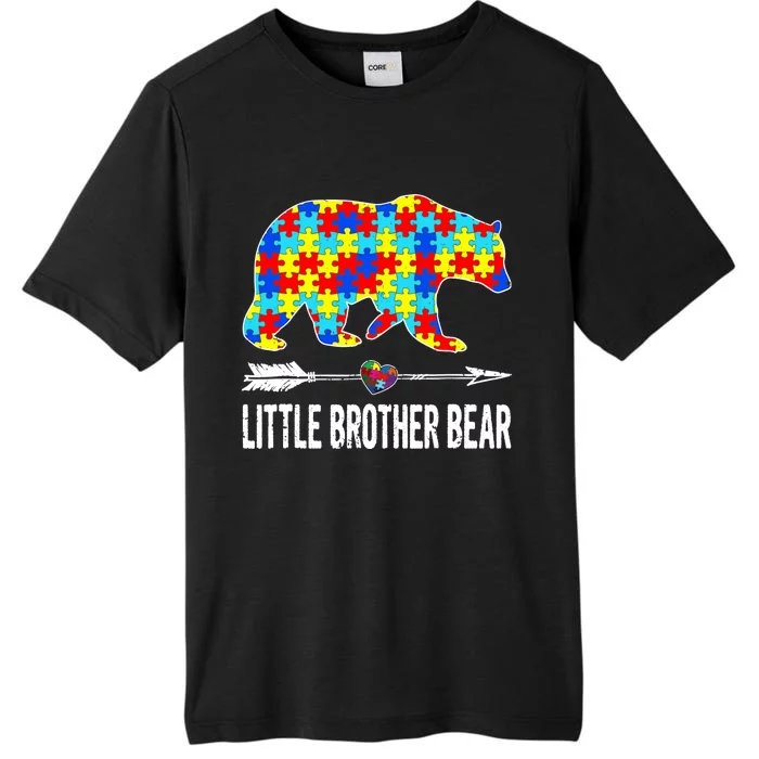 Proud Little Brother Bear Autism Awareness Gifts Boy ChromaSoft Performance T-Shirt