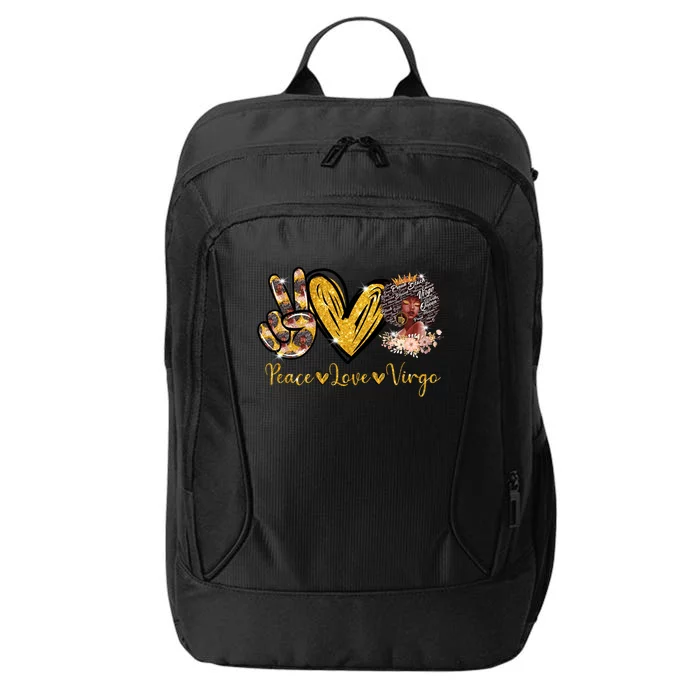 Peace Love Black Virgo Zodiac Gift Celebrate Bday Great Gift City Backpack