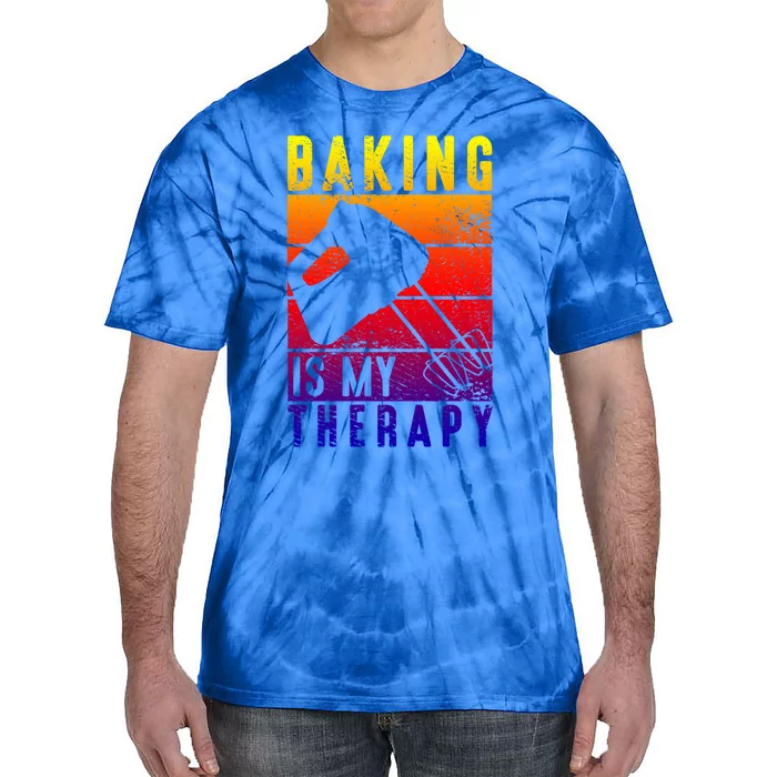 Pastry Lover Baking Is My Therapy Baker Baking Gift Tie-Dye T-Shirt