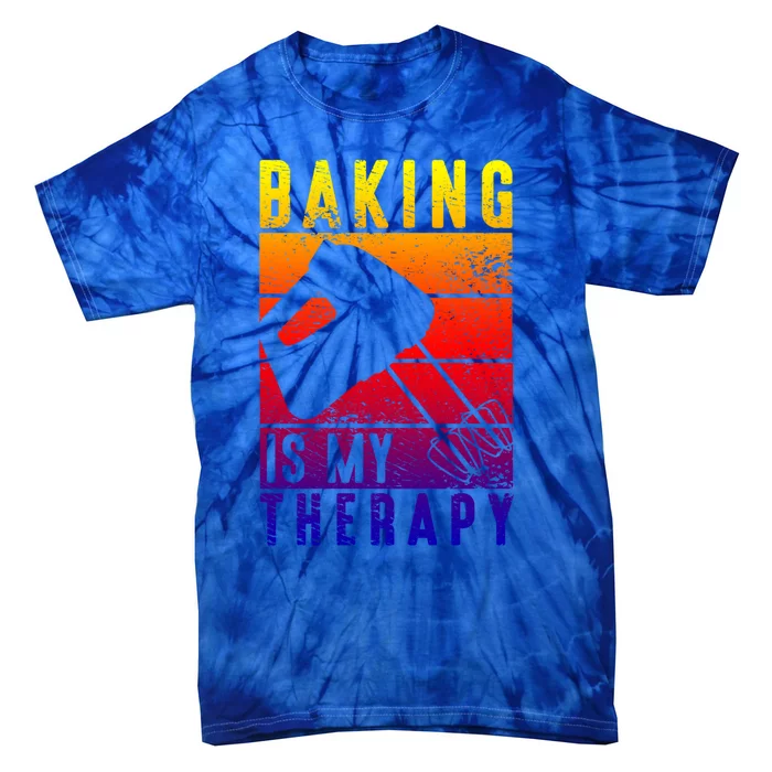 Pastry Lover Baking Is My Therapy Baker Baking Gift Tie-Dye T-Shirt