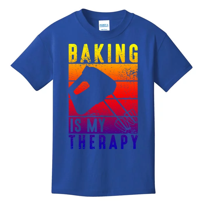 Pastry Lover Baking Is My Therapy Baker Baking Gift Kids T-Shirt