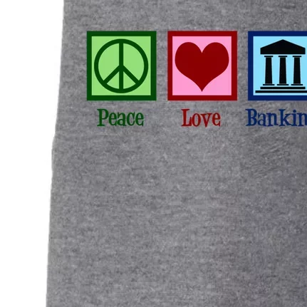 Peace Love Banking Funny Banker Cool Gift Doggie 3-End Fleece Hoodie