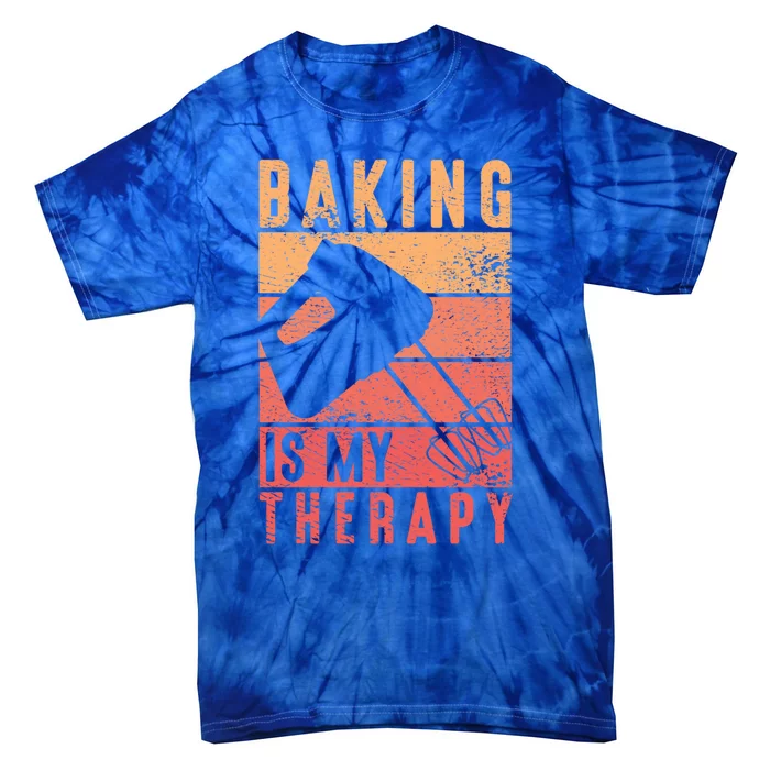 Pastry Lover Baking Is My Therapy Baker Baking Gift Tie-Dye T-Shirt