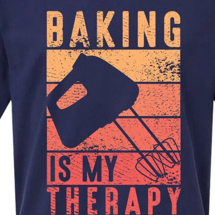 Pastry Lover Baking Is My Therapy Baker Baking Gift Sueded Cloud Jersey T-Shirt