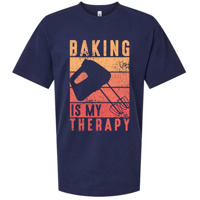 Pastry Lover Baking Is My Therapy Baker Baking Gift Sueded Cloud Jersey T-Shirt