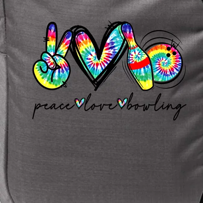 Peace Love Bowling Tie Dye Cute Bowling Lovers Meaningful Gift Impact Tech Backpack