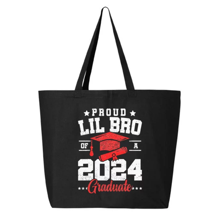 Proud Lil Bro Of A Class Of 2024 Graduate Senior Graduation 25L Jumbo Tote