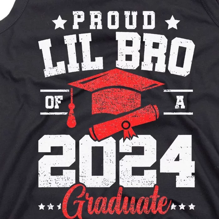 Proud Lil Bro Of A Class Of 2024 Graduate Senior Graduation Tank Top