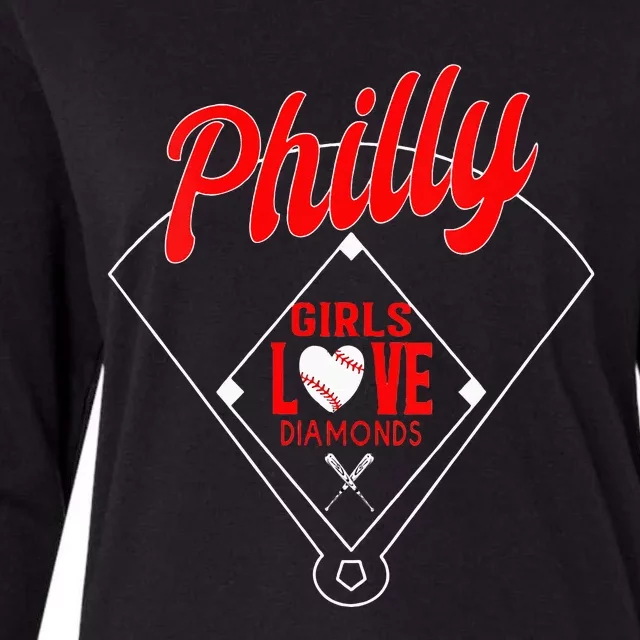 Philly Love Baseball Philadelphia Fan Funny Womens Cotton Relaxed Long Sleeve T-Shirt