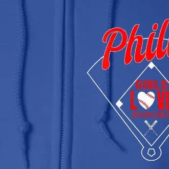 Philly Love Baseball Philadelphia Fan Funny Full Zip Hoodie