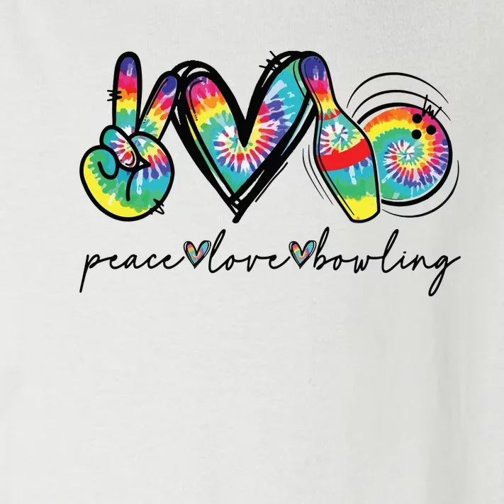 Peace Love Bowling Tie Dye Cute Bowling Lovers Toddler Long Sleeve Shirt