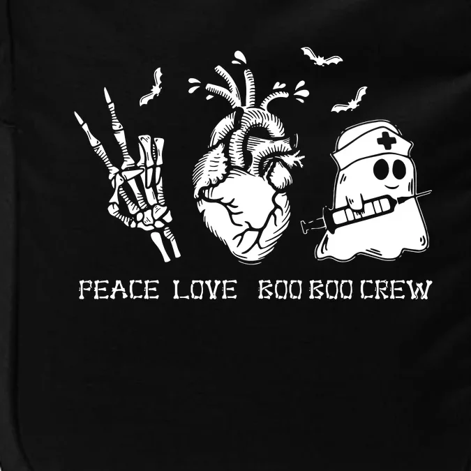 Peace Love Boo Boo Crew Lazy Halloween Costume Nurse Ghost Impact Tech Backpack