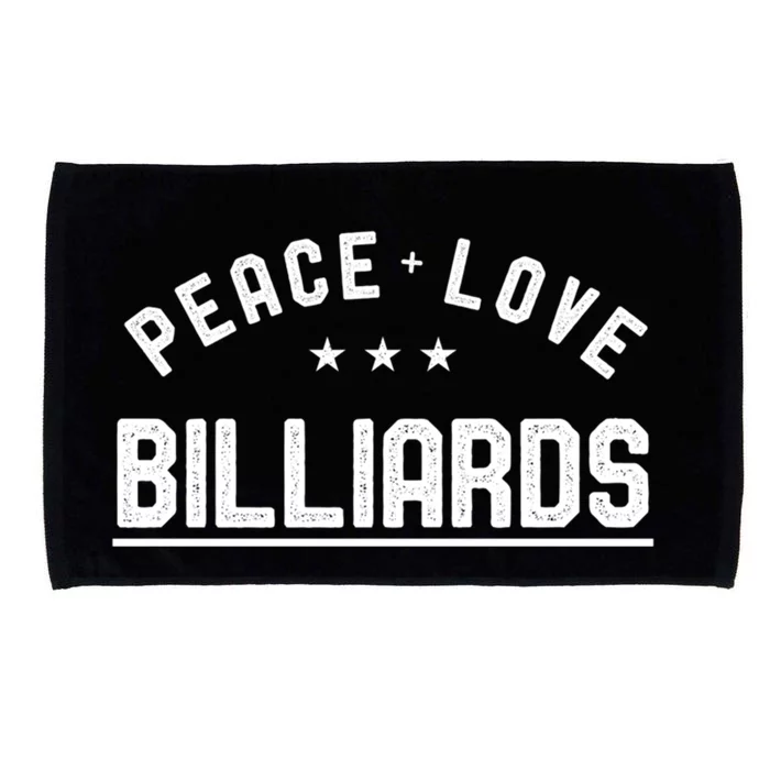 Peace Love Billiards Vintage Billiards Player Great Gift Microfiber Hand Towel