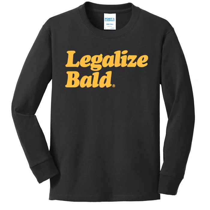 Pandershirts Legalize Bald Kids Long Sleeve Shirt