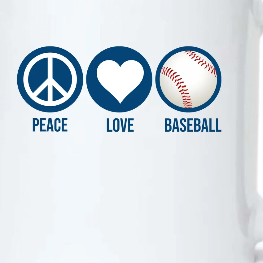 Peace Love Baseball Black Color Changing Mug