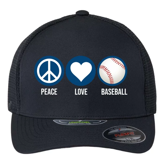 Peace Love Baseball Flexfit Unipanel Trucker Cap