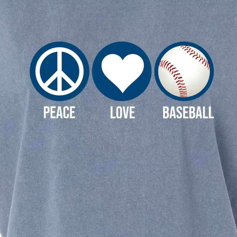 Peace Love Baseball Garment-Dyed Women's Muscle Tee