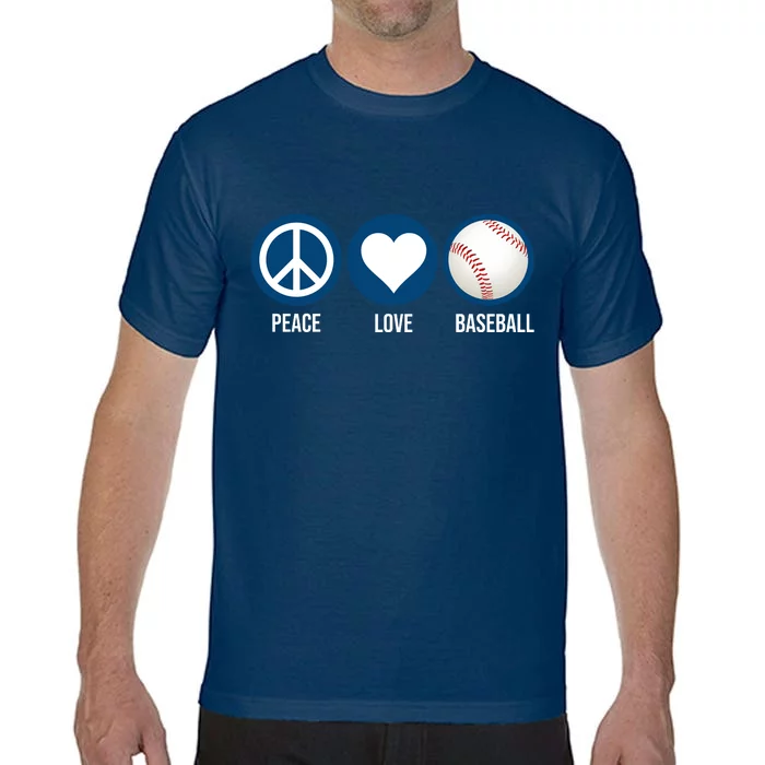 Peace Love Baseball Comfort Colors T-Shirt