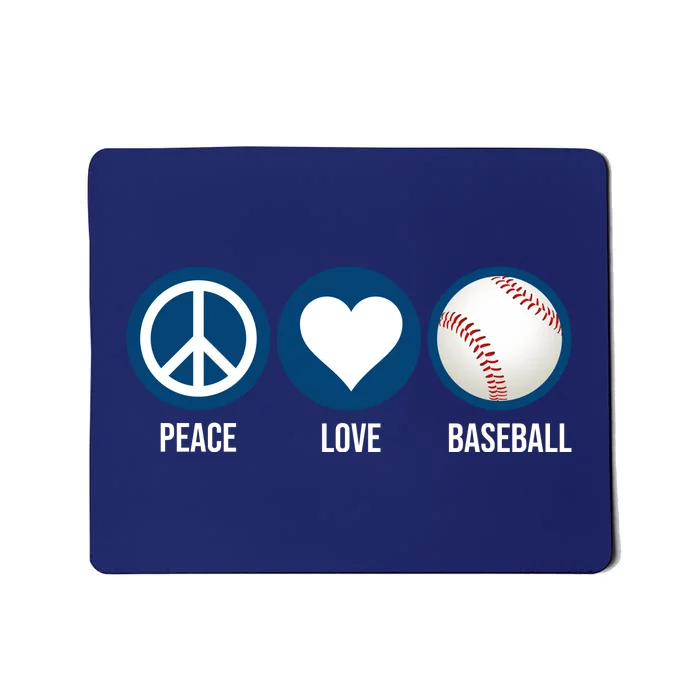 Peace Love Baseball Mousepad