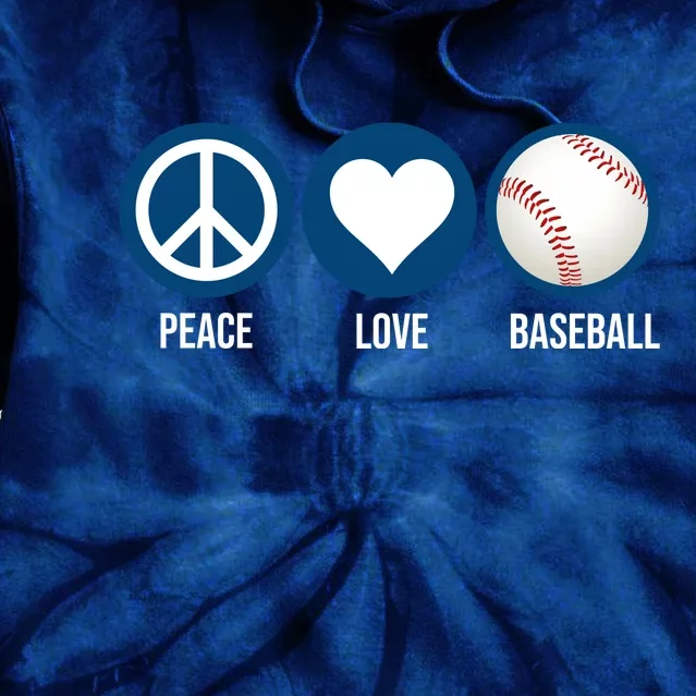 Peace Love Baseball Tie Dye Hoodie