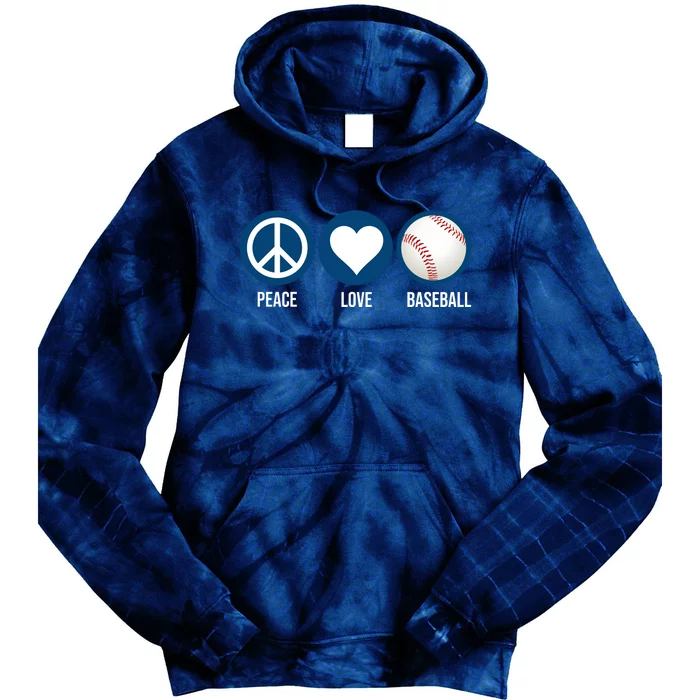 Peace Love Baseball Tie Dye Hoodie