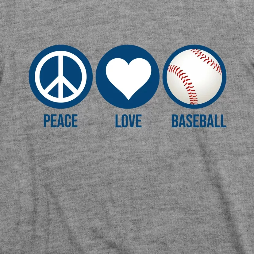 Peace Love Baseball T-Shirt