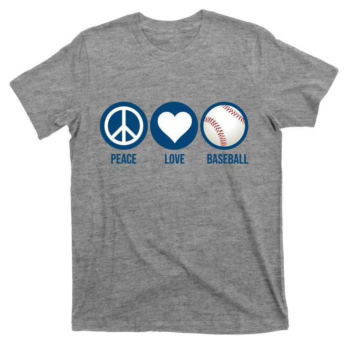 Peace Love Baseball T-Shirt