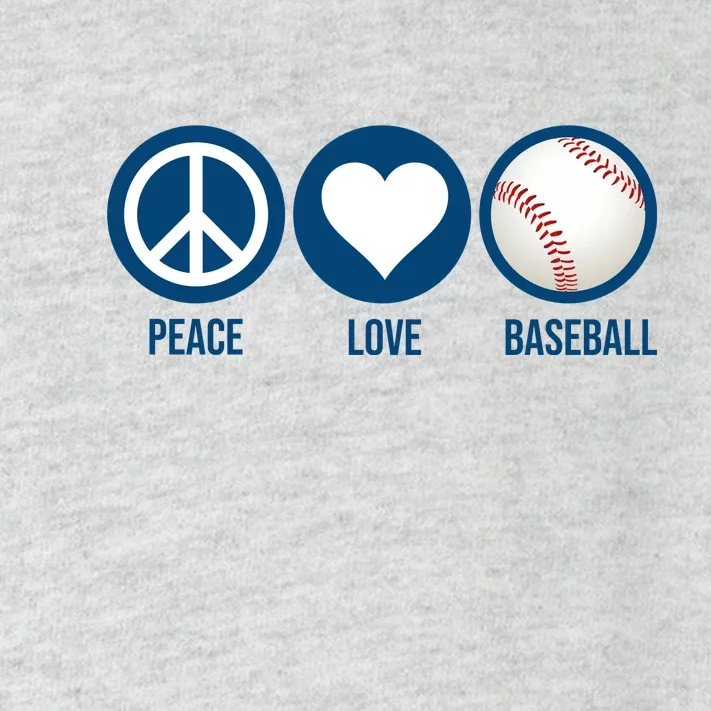 Peace Love Baseball Toddler Long Sleeve Shirt