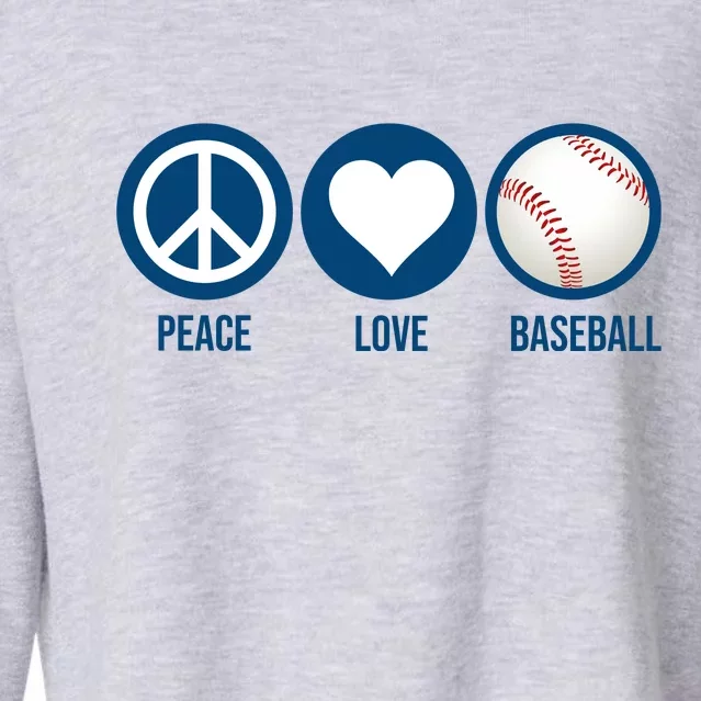 Peace Love Baseball Cropped Pullover Crew