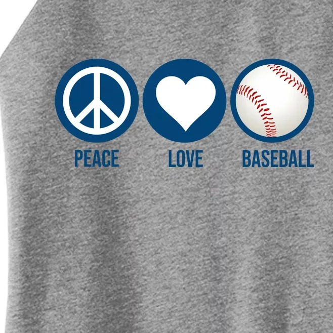 Peace Love Baseball Women’s Perfect Tri Rocker Tank