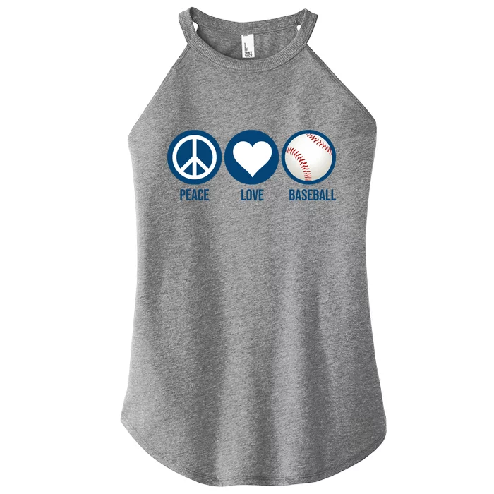 Peace Love Baseball Women’s Perfect Tri Rocker Tank