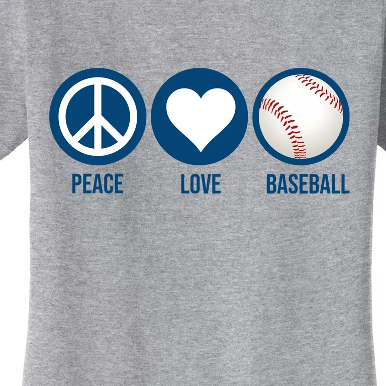 Peace Love Baseball Women's T-Shirt