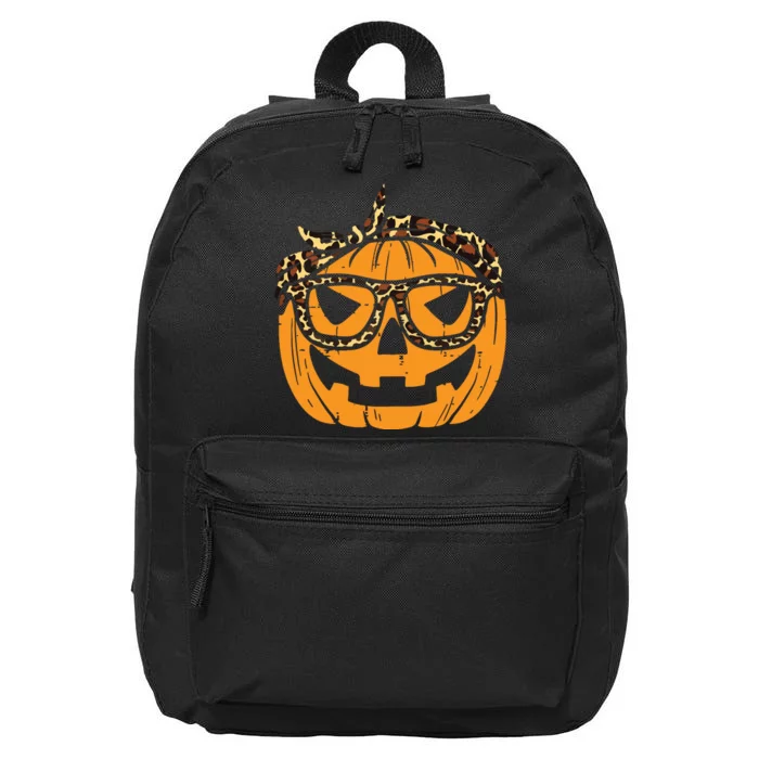 Pumpkin Leopard Bandana Cute Halloween Women 16 in Basic Backpack