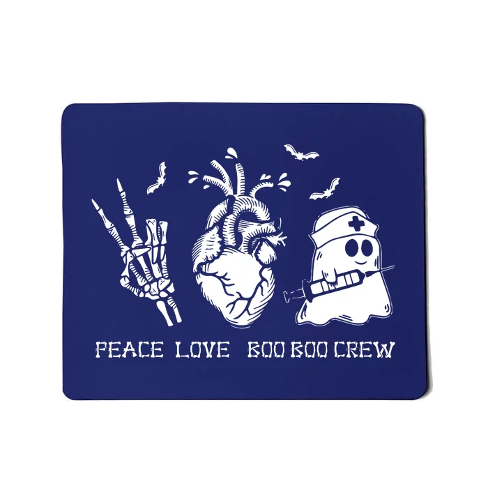 Peace Love Boo Boo Crew Lazy Halloween Costume Nurse Ghost Mousepad