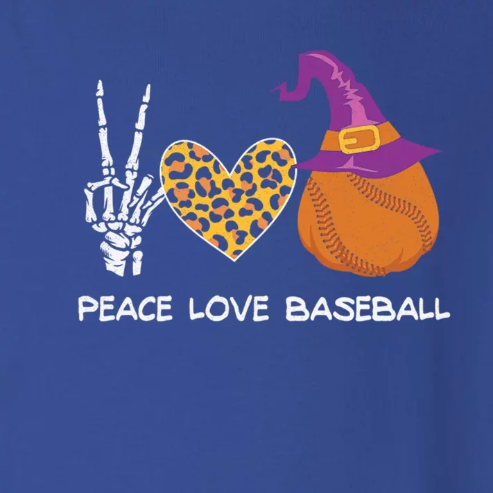 Peace Love Baseball Funny Halloween Funny Gift Toddler Long Sleeve Shirt